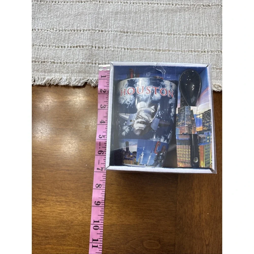 Collectable Souvenir Mug With Spoon Houston NEW IN BOX